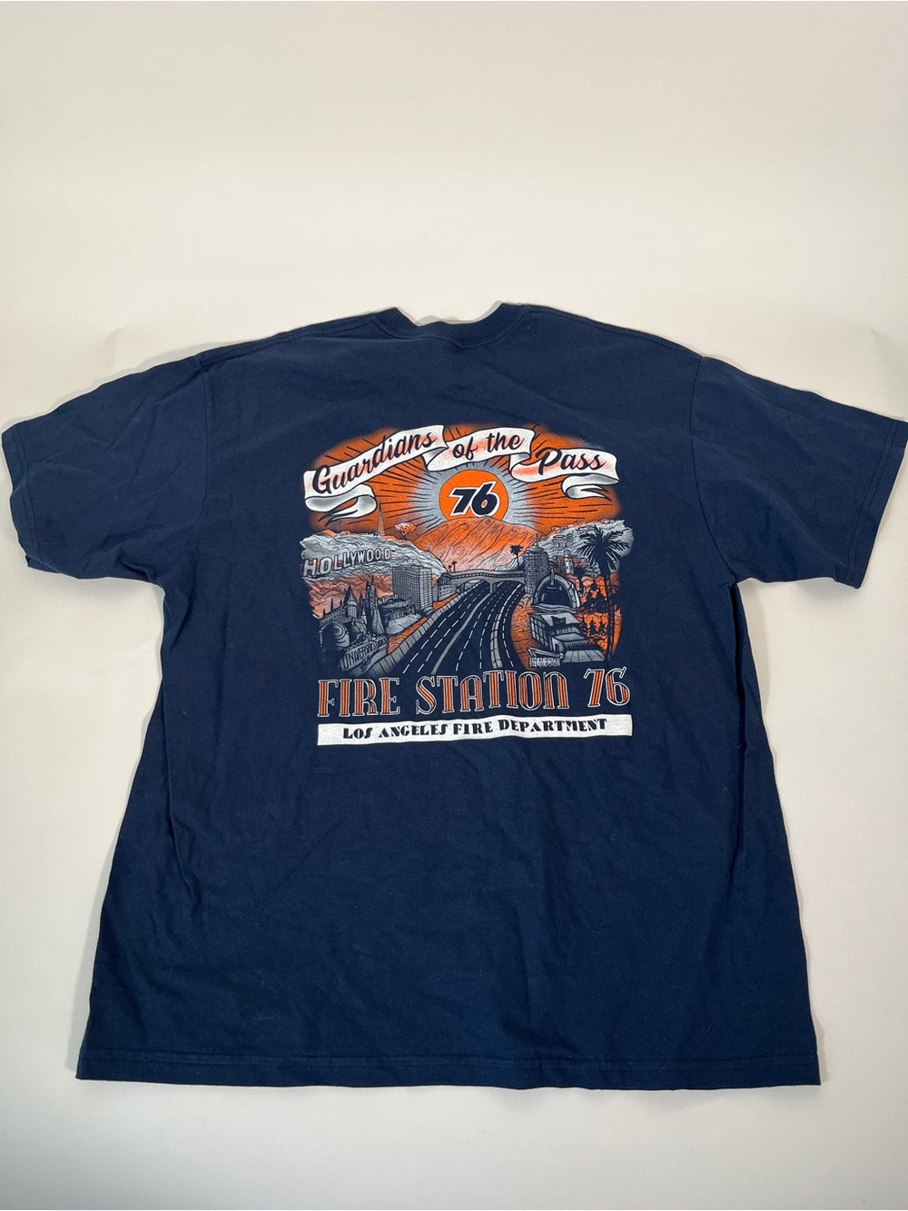 Los Angeles Fire Department Station 76 Navy Graphic Tee